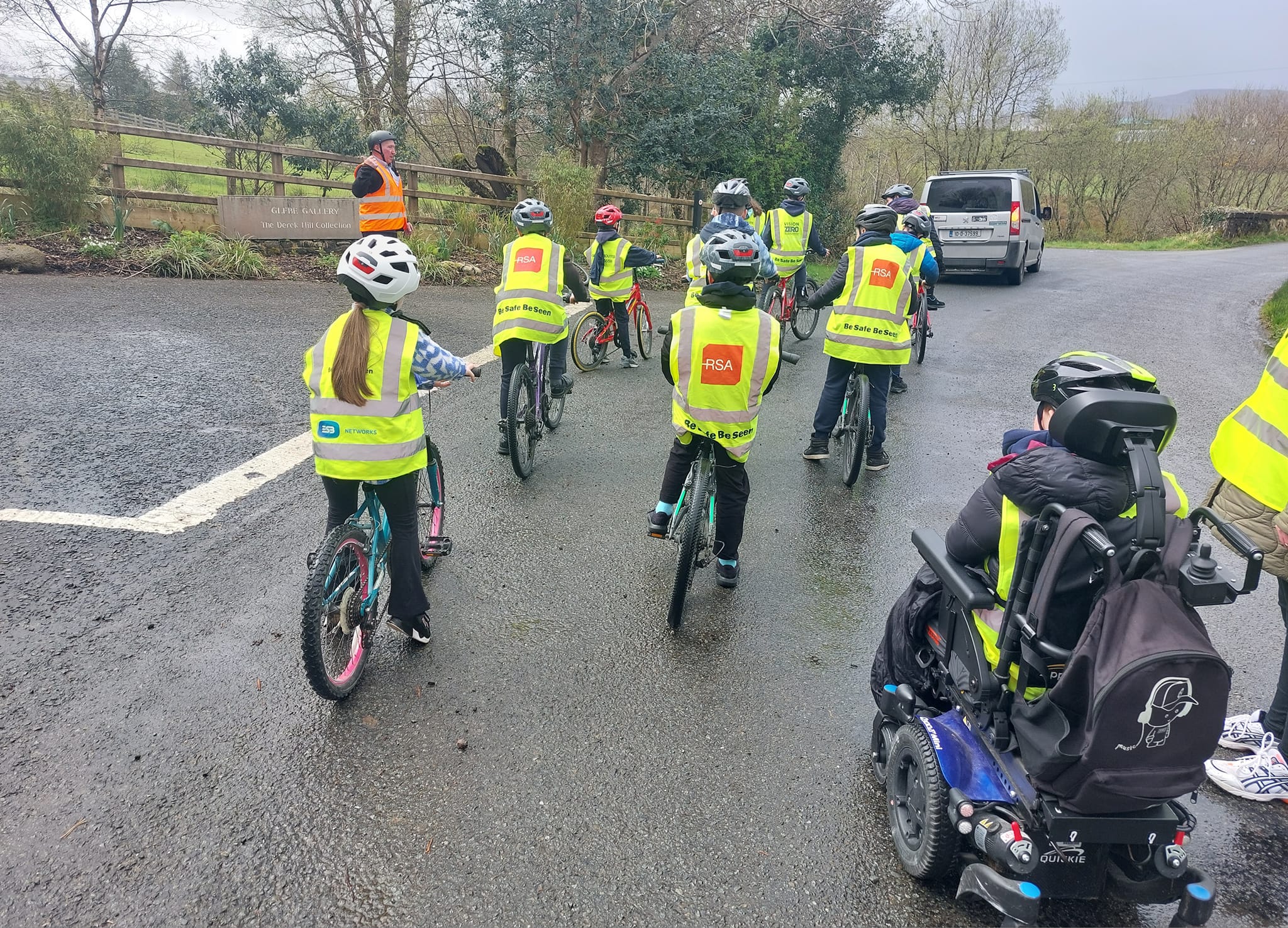 Backs of group cycling